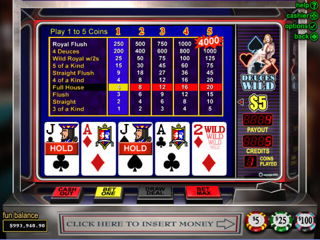 Bonus Deuces Wild Poker