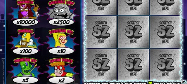 Super Zeroes Scratch Card