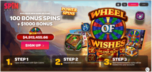 Spin Casino Wheel of wishes slots free spin bonus