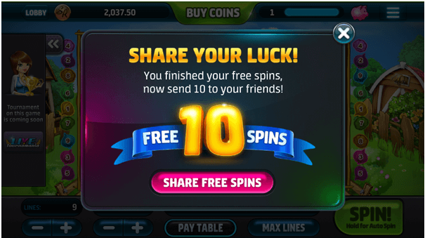 Free spins in apps