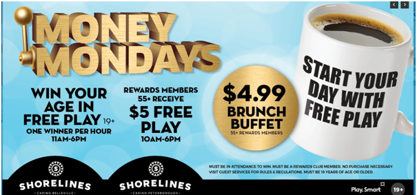 Shoreline casino slot bonus for Canadians