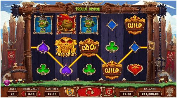 Trolls Bridge Slot features