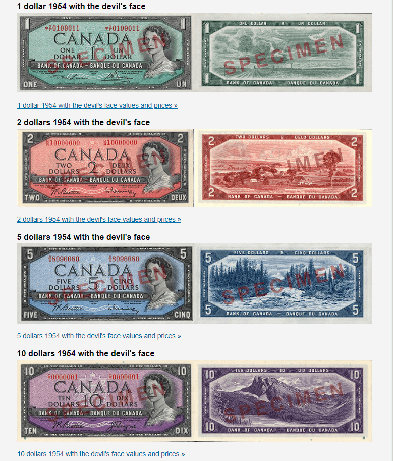 Devil Face notes Canada