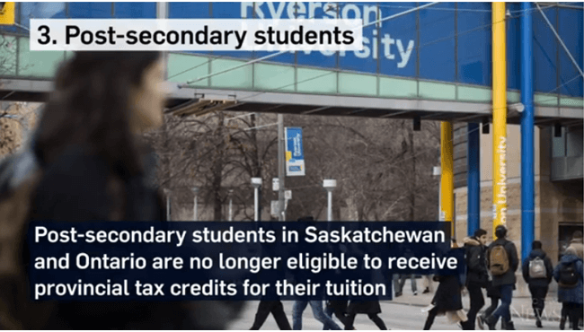 Post secondary students tax