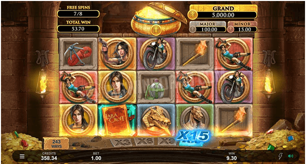 Lara Croft Temples and Tombs slots