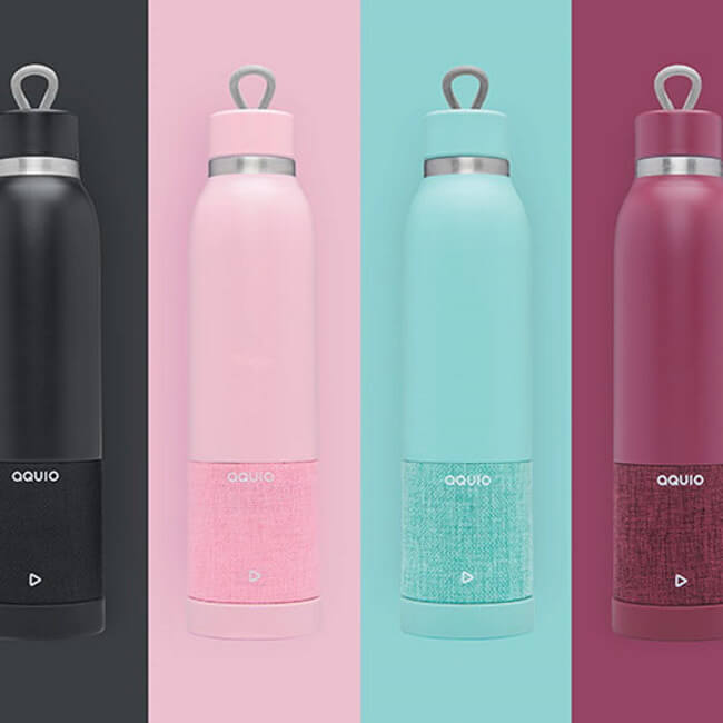 Bluetooth Speaker and Aquio Water Bottle