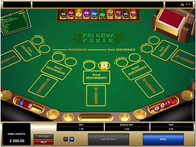 How to play Pai Gow Poker free