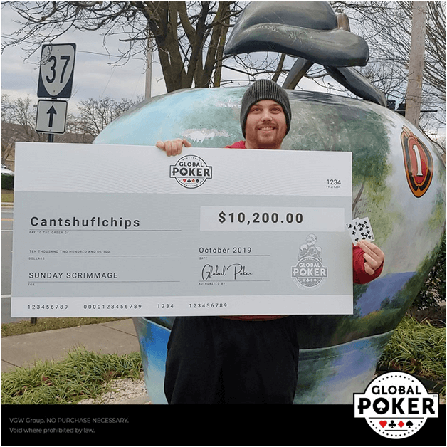 Global Poker casino winner