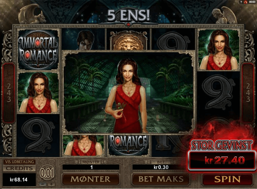 immortal romance slot feature