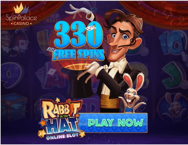 Get 330 Free Spins on Rabbit in the Hat Slot