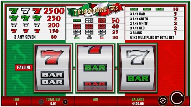 Tricolore 7’s slot