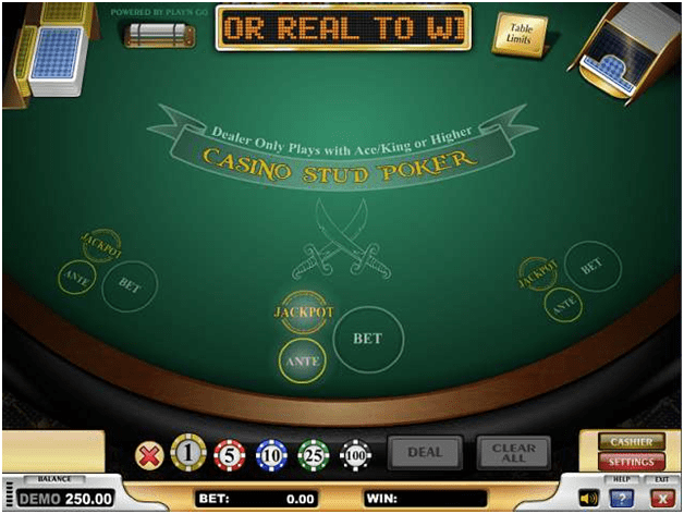 How to play casino stud online in Canada