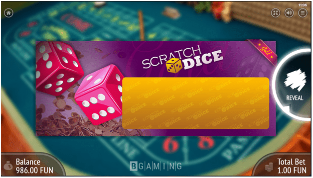 Scratch dice costs $1 per ticket