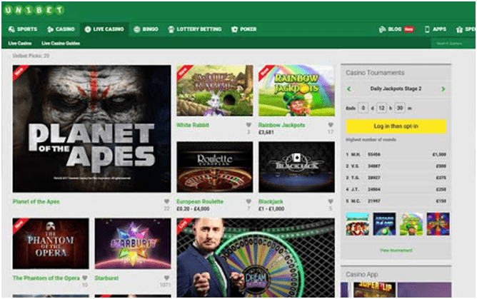 What are the mini games offered by Unibet Canada