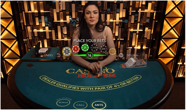 Live Casino Holdem at Gaming Club C