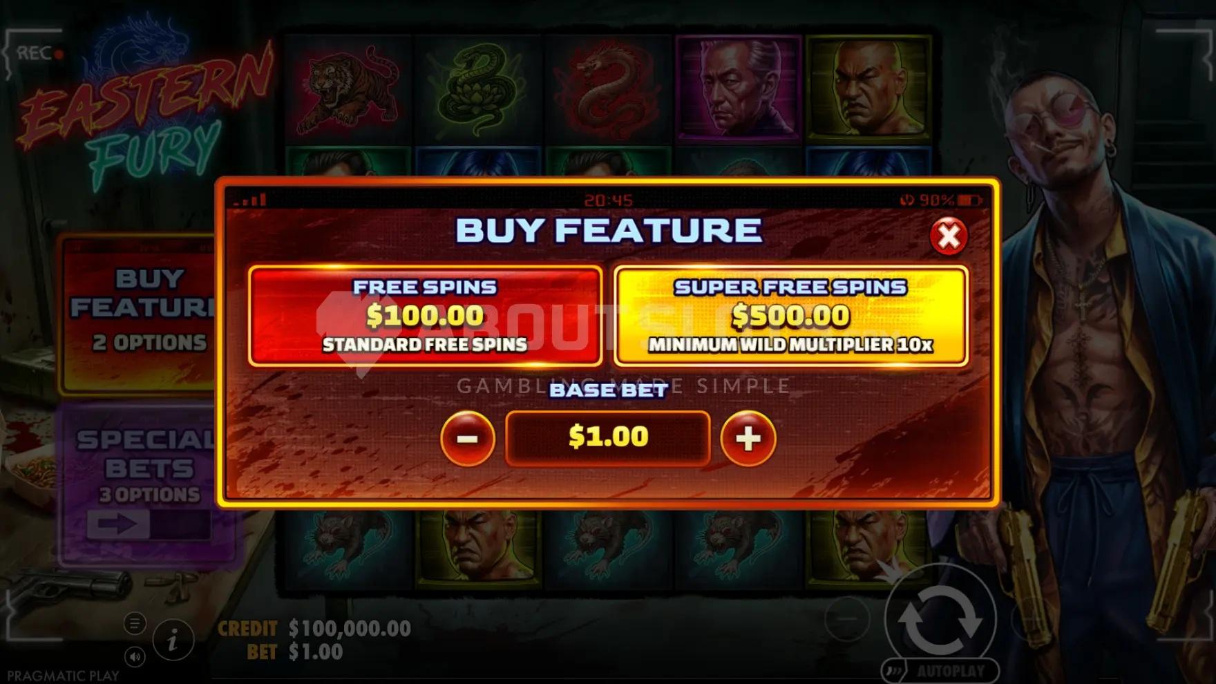 Eastern Fury Slots Buy Feature