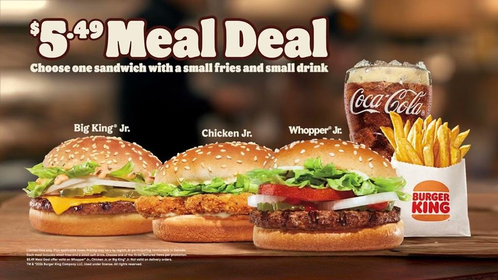 Burger King Canada $5.49 Meal Deal